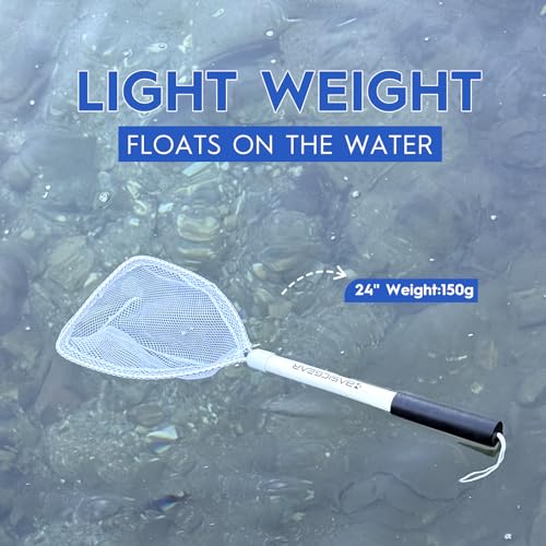 BasicGear® Medium Baitwell Landing Net - Ultra-Light Float Design, 8x6 Inch Hoop