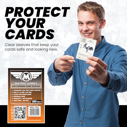 Chimera Card Sleeves - 100 Pack, 57.5 x 89 mm, Clear Polypropylene