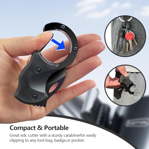 2-Pack Folding Pocket Knives, Keychain EDC Box Cutters - Stainless Steel
