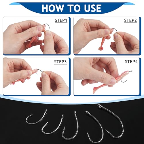 Barbless Fishing Hooks - 50pcs 8# Circle Hooks for Carp & Trout Fishing