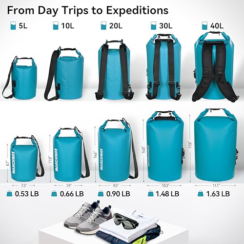 Waterproof Floating Dry Bag Backpack - 5L to 40L Sizes