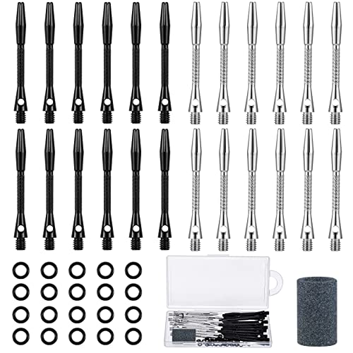 Charniol 24 Pcs Dart Shaft Replacement Parts - Black & Silver