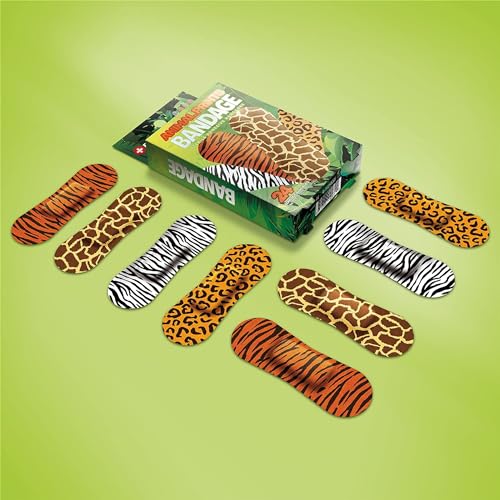 Animal Print Adhesive Bandages Set - 24 Count, Latex Free
