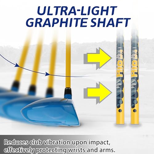 Kids Golf Club Set Ages 2-3 - Graphite Shafts, Large Sweet Spot - Blue