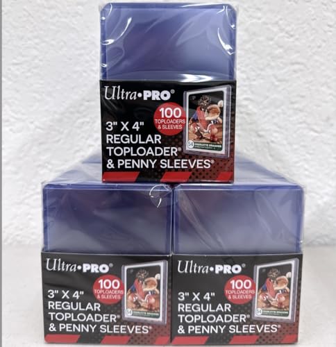 Ultra PRO 3x4 Inch Card Toploaders & Sleeves Bundle for Trading Cards