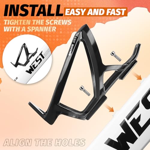 Ultra-Light Durable Bike Water Bottle Cage - Black
