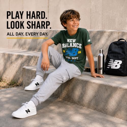 New Balance Boys 2-Piece Green Graphic T-Shirt & Jogger Pants Set - Size 16
