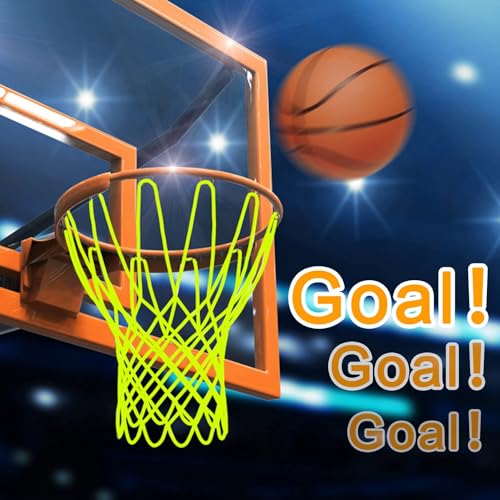 Luminous Basketball Net - Green Nylon Nightlight for Outdoor Use