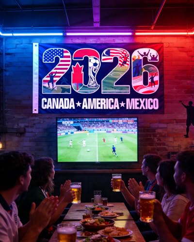 2026 World Soccer Flag - USA, Canada & Mexico Supporters Banner