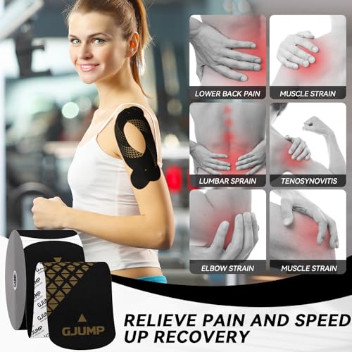 Kinesiology Tape - Precut Athletic Muscle Tape for Pain Relief | 40 Strips