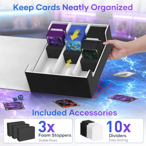 Bulk Trading Card Storage Box for 1800+ Cards with Magnetic Closure