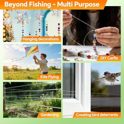 Monofilament Fishing Line with Knot Guide - Clear, 15LB 220Yards