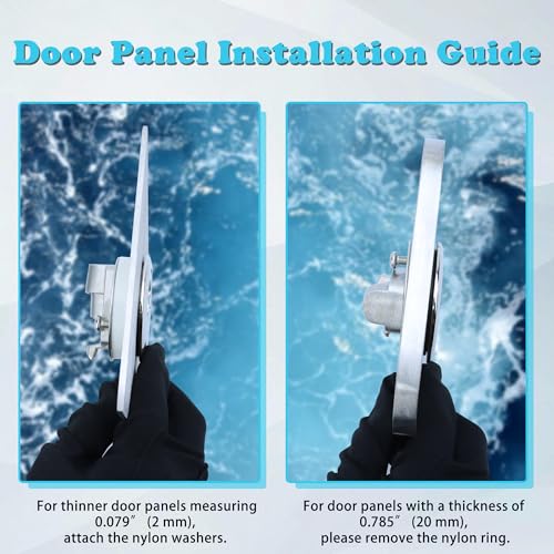 Pvrud Marine Grade 316 Stainless Steel Boat Slam Latch Non-Lock 2-Inch Deck Hatch Handle