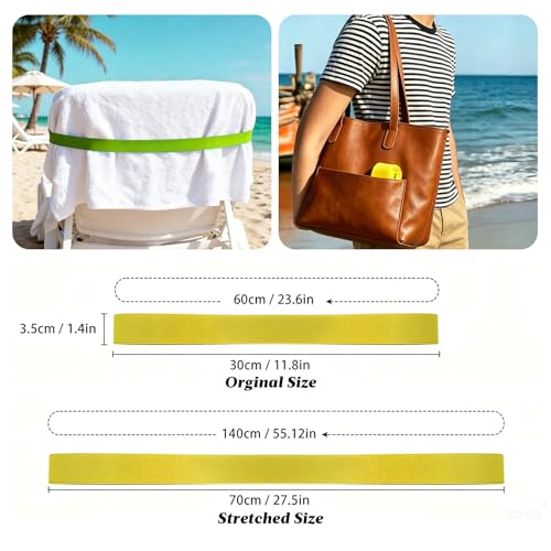 Elastic Beach Towel Bands for Cruise Chairs - 4 Pack
