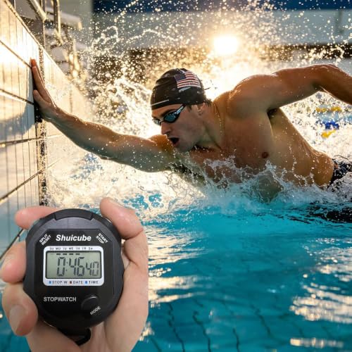 Digital Stopwatch Timer with Large Display & Replaceable Battery