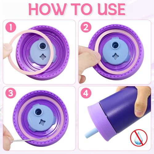 4-Pack Pink O Ring Gaskets for Owala FreeSip Water Bottles