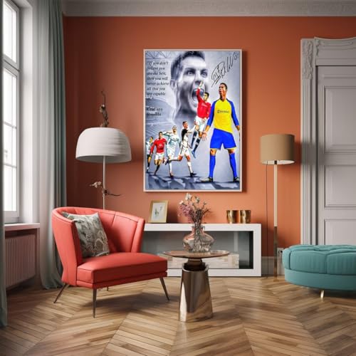 IDOLUSTER Ronaldo Signed Poster 16x24 in. - Kids Room Wall Decor