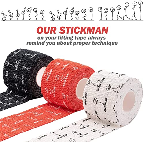 Weightlifting Thumb Tape - Hook Grip Athletic Tape, 3 Rolls
