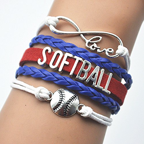 Softball Charm Bracelet - Infinity Love Friendship Jewelry
