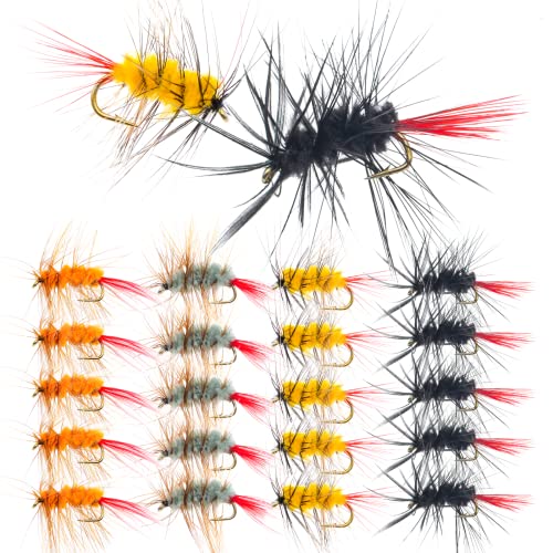 20pcs Fly Fishing Poppers - Topwater Lures for Bass, Trout & More