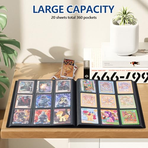 Premium Trading Card Binder - 9 Pockets - Black