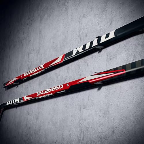 CHOWZZ 2-Piece Hockey Stick Wall Mount Display Holder — Vertical/Diagonal/Horizontal Hangers, Black