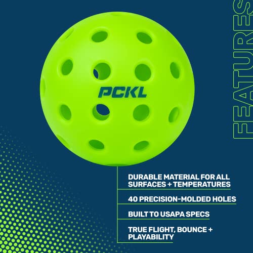 Outdoor Green Pickleball Balls - 4 Pack Optic High-Visibility