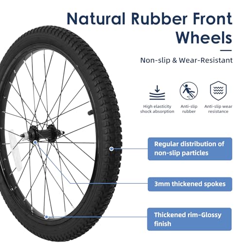 20 Inch Kids Bike Front Wheel Replacement - Solid Rubber Tire