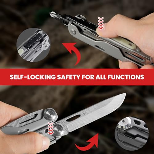 WOBANK 29-in-1 Multitool Pliers Full-Size EDC Knife, 420 Stainless Steel