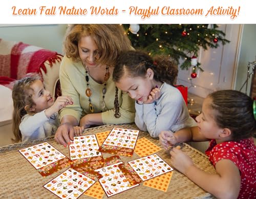 Fall Bingo Game Cards for 24 Players - Autumn Festival Fun