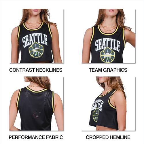 Women's WNBA Super Soft Mesh Crop Top Jersey - Indiana Fever Large