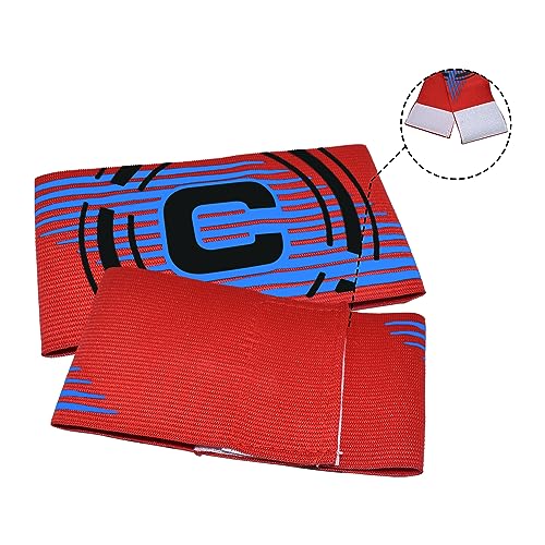 Adjustable Soccer Captain Armband - Red Unisex Elastic Band