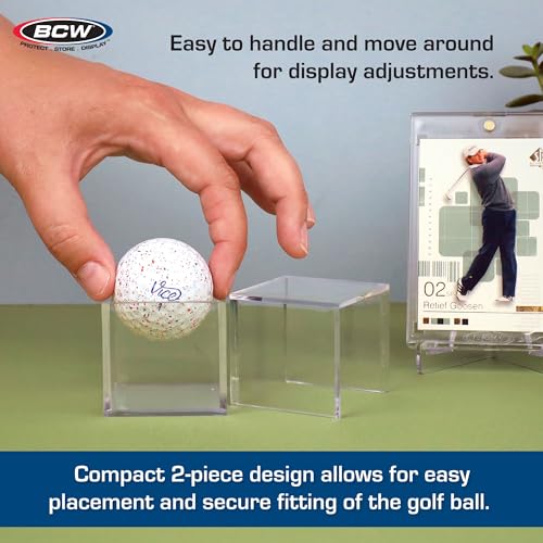 Golf Ball Display Case - Clear Polystyrene Holder for 1 Ball