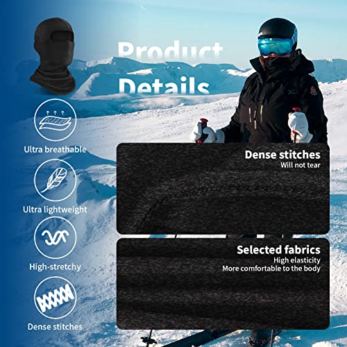 Summer Balaclava Face Mask for Men & Women - Snowflake Grey