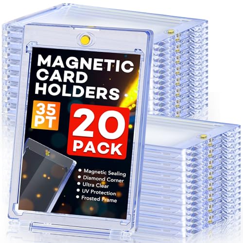 Magnetic Card Holders 20ct - 35pt UV Protection Display Case