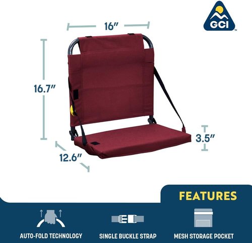 GCI Outdoor Comfort Chair - Portable Stadium Seat with Cushioned Support | Ideal for Events