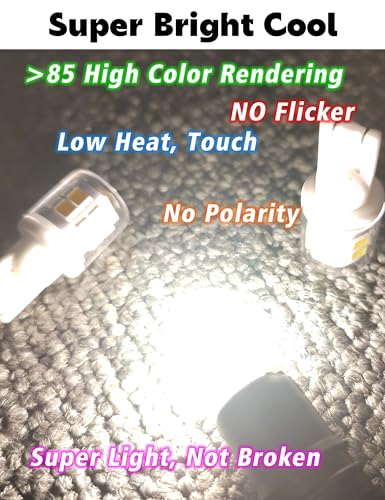 906 T10 Wedge Marine LED Bulb White 6000K Navigation Light, 2-Pack