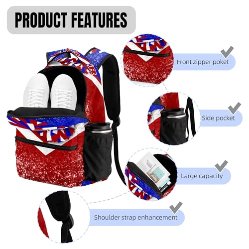 Personalized Cheerleader Backpack - Custom Name - Blue Red