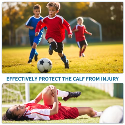 Soccer Shin Guards for Kids & Youth - Black & Blue A, Small
