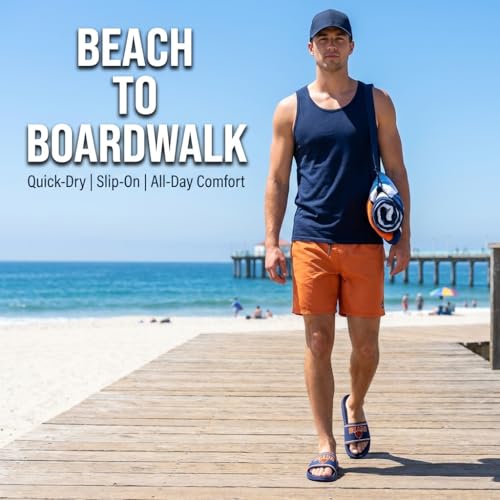 Chicago Bears X-Large Slides for Men - Water Resistant EVA Foam Sandals
