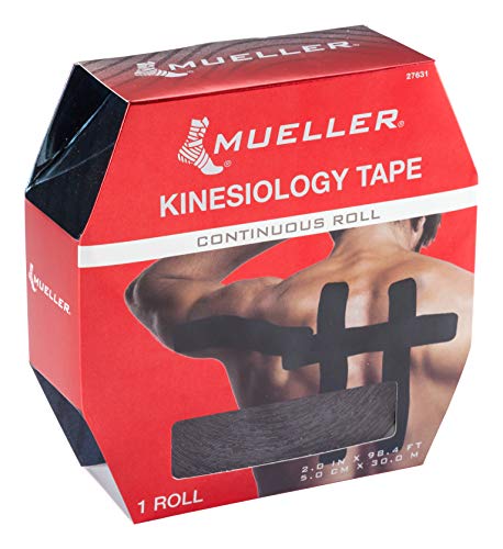 Mueller Kinesiology Tape 2" x 98.4 ft latex-free, Black – Therapeutic Athletic Tape