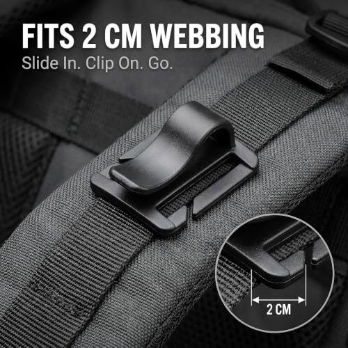 4-Pack Black Hydration Tube Clips for Outdoor Gear