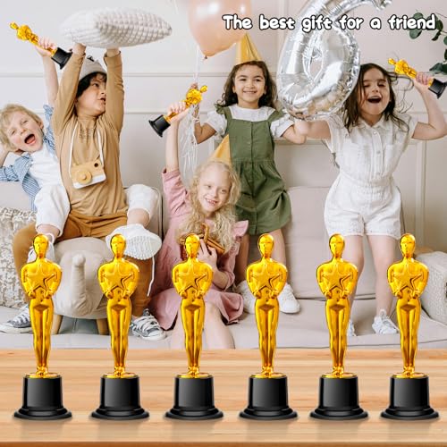 Mini Plastic Trophy Award - 6 Small Trophies for Parties
