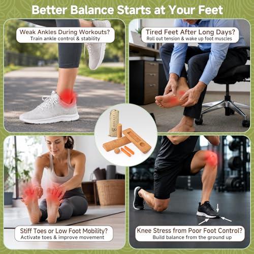 4-in-1 Cork Balance Board Kit for Foot & Ankle Strengthening