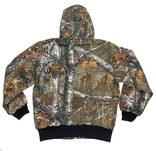Camo Hooded Jacket - NFL Cotton Canvas - Detroit Lions - X-Large