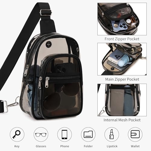 Clear Stadium Bag - Waterproof TPU Backpack Purse for Events