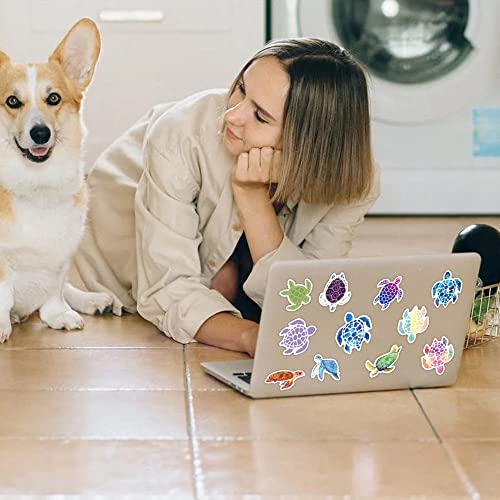 102-Piece Sea Turtle Vinyl Sticker Set - Waterproof Decals for Laptops