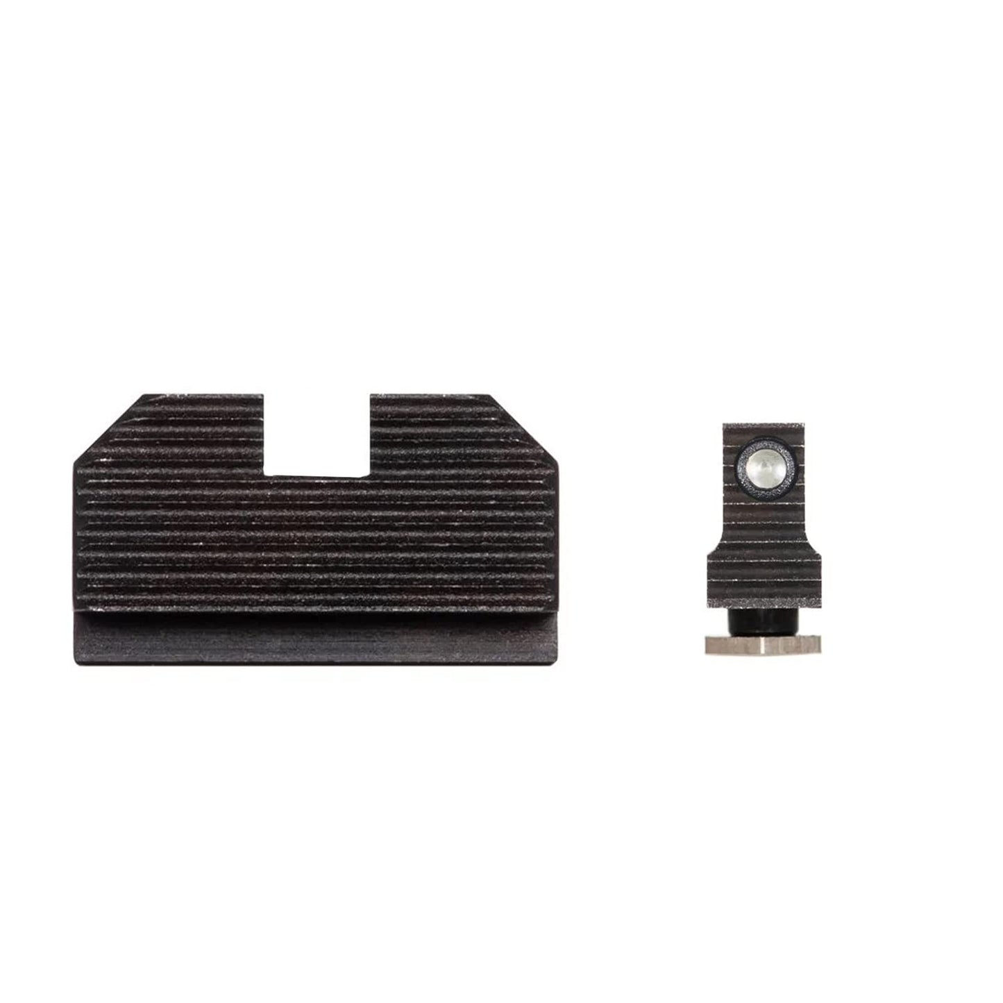 Night Fision Optics Ready Stealth .290-.313 Night Sight Set Compatible with Glock 17/19/34, Black Front Ring, Blank Rear Sight