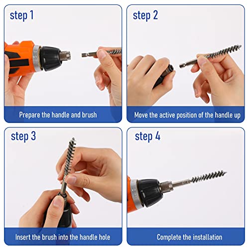 Stainless Steel Golf Club Hosel Cleaning Brush - 9mm Set of 2