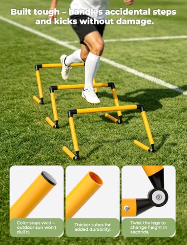 GHB 5 Pack Adjustable Speed & Agility Training Hurdles for Athletes